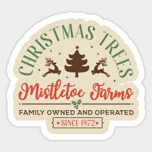 Christmas Trees Mistletoe Farms Sticker